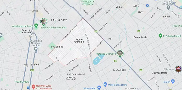 Monte chingolo mapa tiendas de suplementos deportivos