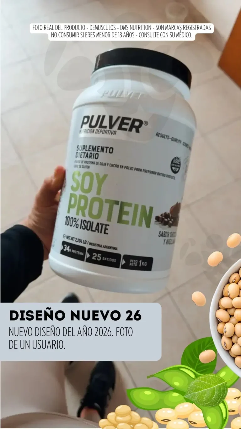 Suplemento dietario a base de proteína de soja, sin ingredientes de origen animal