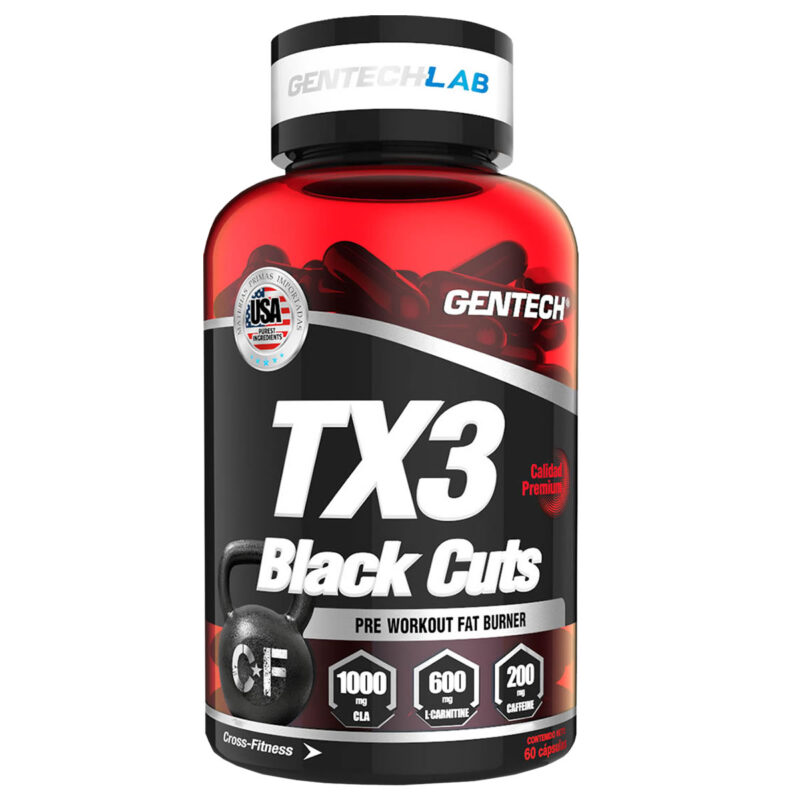 TX3 Black Cuts de Gentech x60 Quemador de Grasas - Imagen 2
