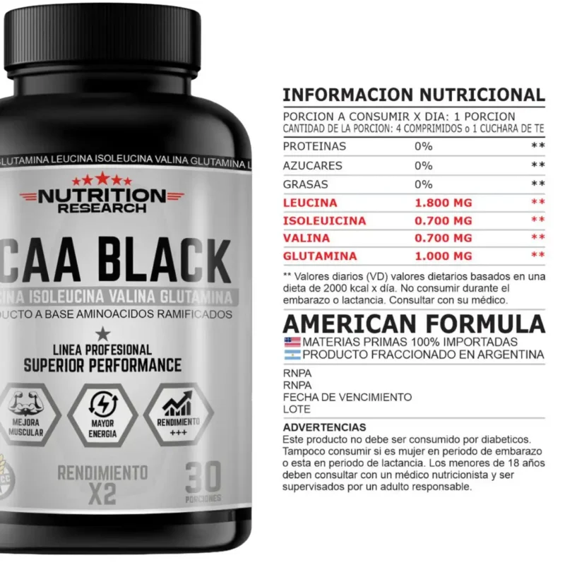 Bcaa Black de Nutrition Research