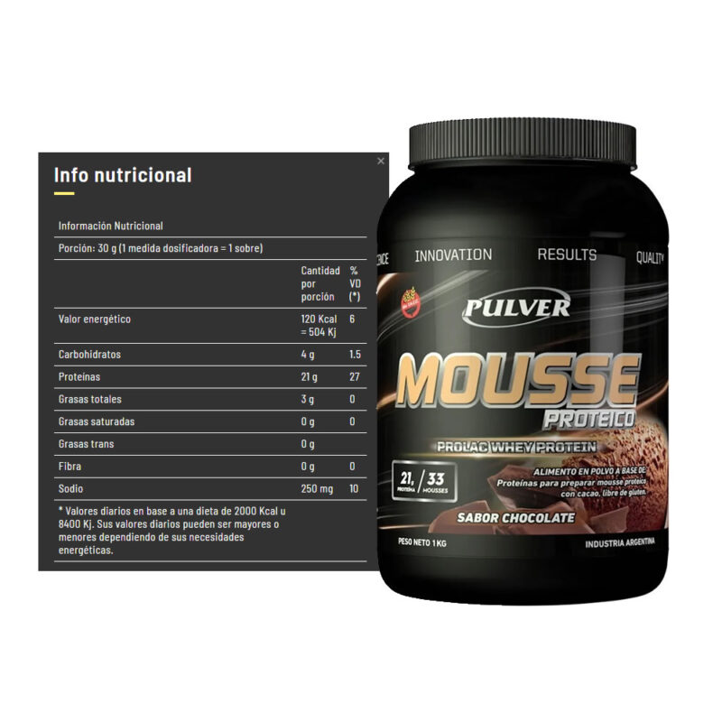 Prolac Mousse de Chocolate x1 kg de Pulver - Imagen 2