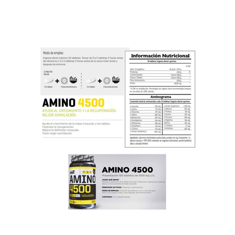 Amino 4500 de Ena Sport x150 tabs - Imagen 2