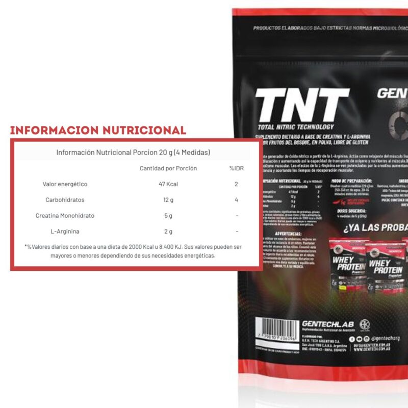 TNT de Gentech x 500 grs