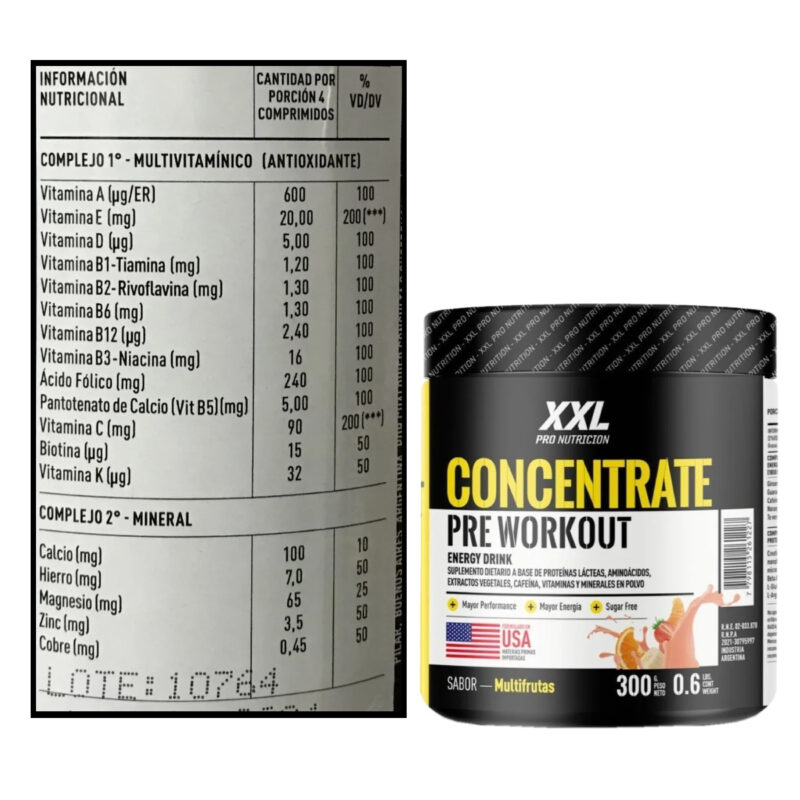 Pre Work 300 grs XXL (Pre Entrenamiento) - Imagen 2