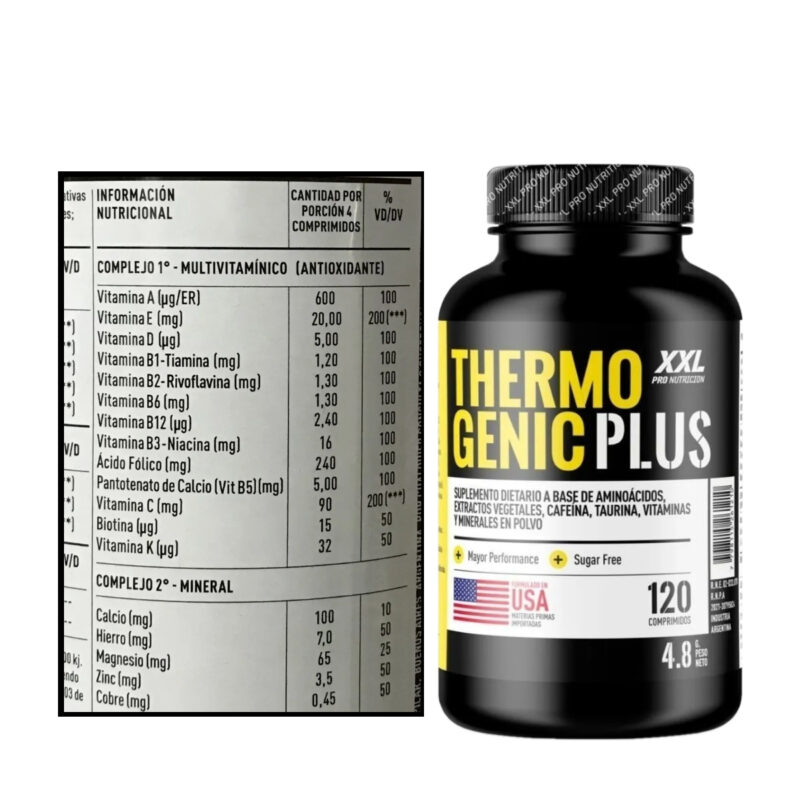 Thermogenic Plus x120 XXL Nutrition - Imagen 3