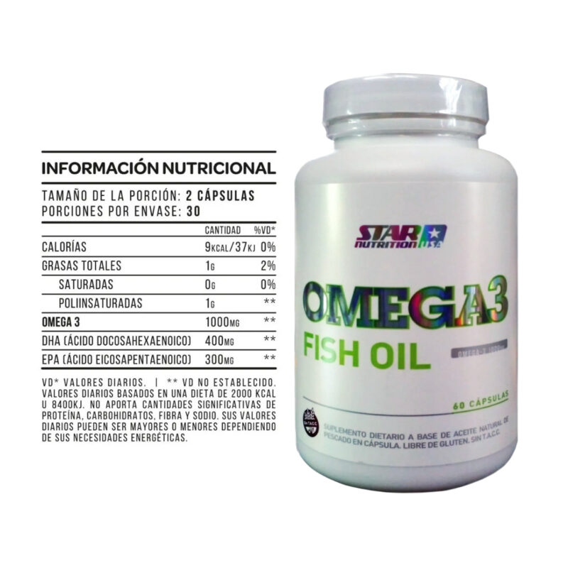 Omega 3 de Star Nutrition x60 cápsulas - Imagen 2