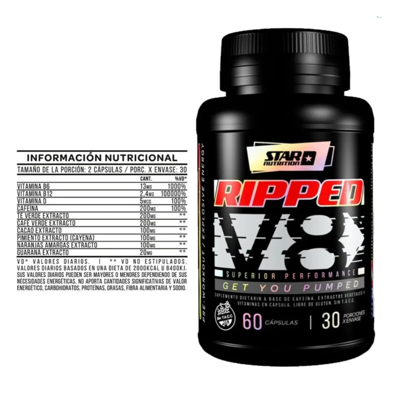 Pump Ripped x 60 cápsulas Quemador de Grasas (Discontinuado) - Imagen 2