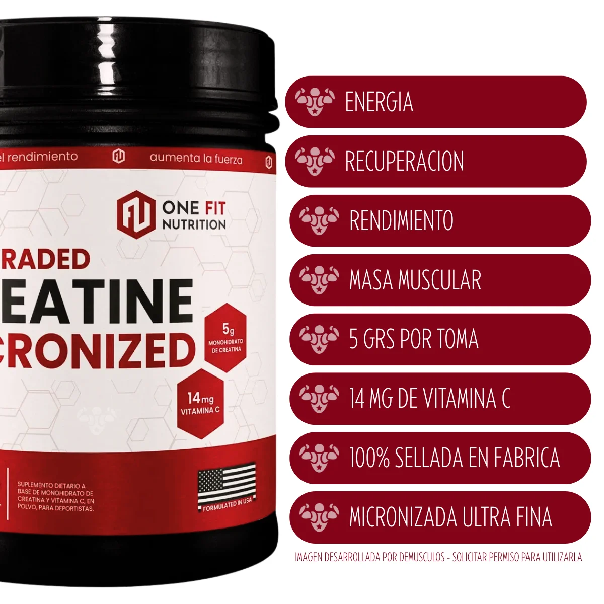 Creatina de 200 grs de One Fit