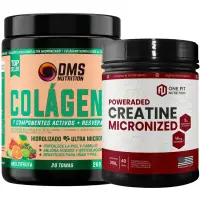 Colágeno 260g DMS + Creatina 200g de One Fit - Combos