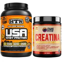 Creatina DMS 300 grs Sin Tacc + Usa Whey Protein HTN 2 lbs - Combos