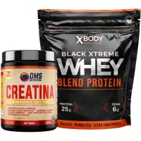 Creatina Monohidrato Micronizada 300 grs DMS Sin Tacc + Proteína Blend 2 lbs XBody - Combos