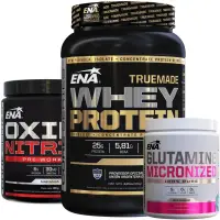 Glutamina 150 grs + Truemade 2 lbs Whey + Óxido Nítrico Ena Sport - Ena Sport