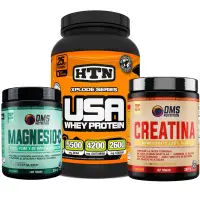 Whey Protein 2 lbs HTN + Creatina 300 DMS + Citrato Magnesio 300 DMS - Combos