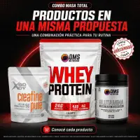 Combo Masa Total: Whey Protein DMS 2 lbs + Glutamina + Creatina - Combos - vista 4