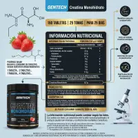 Creatina Chew de Gentech x150 tabs (Masticable) - Gentech - vista 2