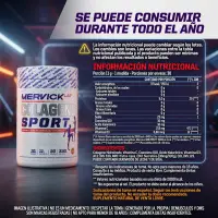 Colágeno Sport 330 Grs de Mervick Lab con Vitamina C, Ácido Hialurónico, Q10 y Vitamina D3 - Mervick - vista 2