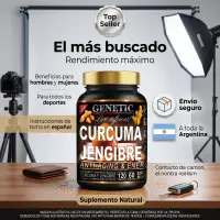 Curcuma y Genjibre de Genetic x120 tabs - Genetic - vista 3