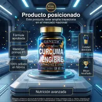Curcuma y Genjibre de Genetic x120 tabs - Genetic - vista 4