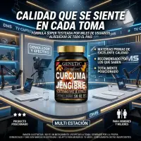 Curcuma y Genjibre de Genetic x120 tabs - Genetic - vista 5