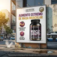 Muscle Growth X120 Tabletas de Genetic - Genetic - vista 3