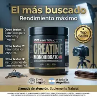 Creatina 300 Grs de Xxxl Pro Nutricion Micronizada - XXL Pro Nutrición - vista 3