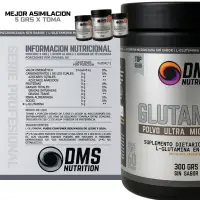 Glutamina 300 Grs de Dms Nutrition Micronizada Pack X 2 - DMS Nutrition - vista 3