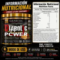 Diabolic de Genetic 300 Grs Pre Work Energía al Máximo - Genetic - vista 2