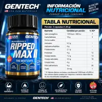 Ripped Max I I de Gentech X60 Cápsulas - Gentech - vista 2