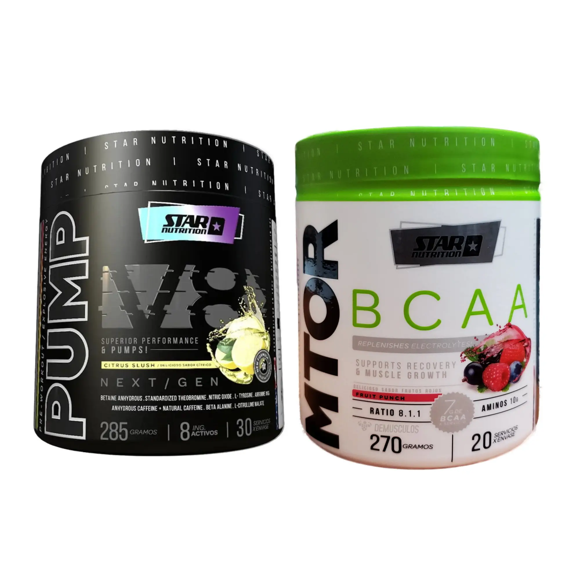 Pump V8 + Mtor Bcaa de Star Nutrition