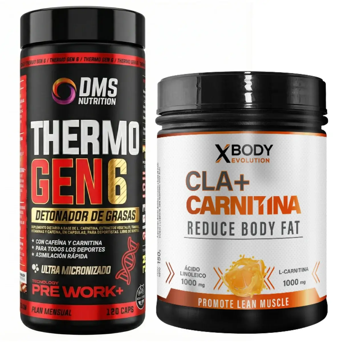 Quemador Thermo Gen 6 de DMS Nutrition + CLA y Carnitina de XBody