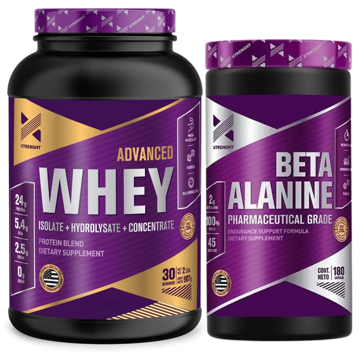 Advanced Whey 2 Lbs de Xtrenght Nutrition + Beta Alanina