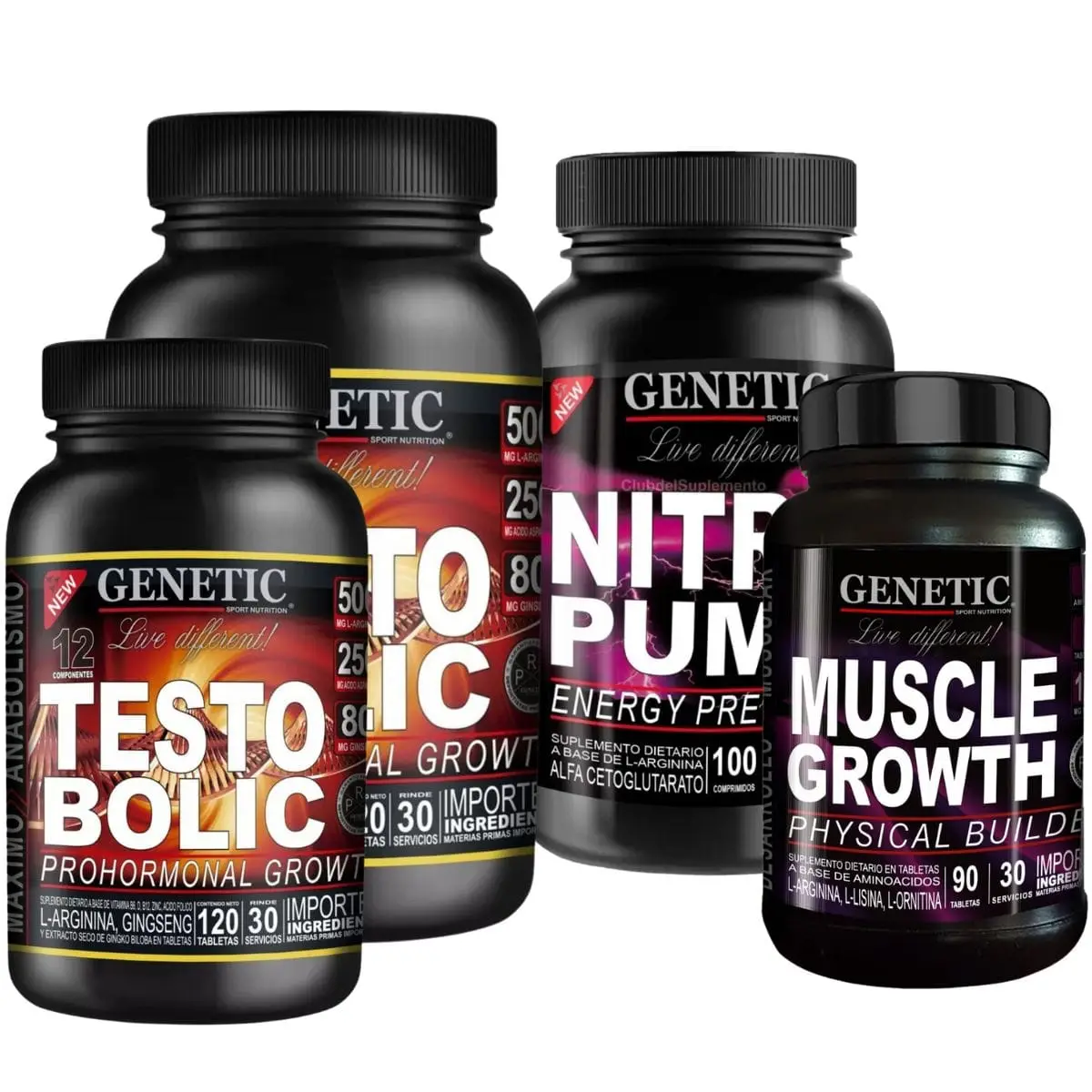 2 Testo Bolic + 1 Nitro Pump + 1 Muscle Growth