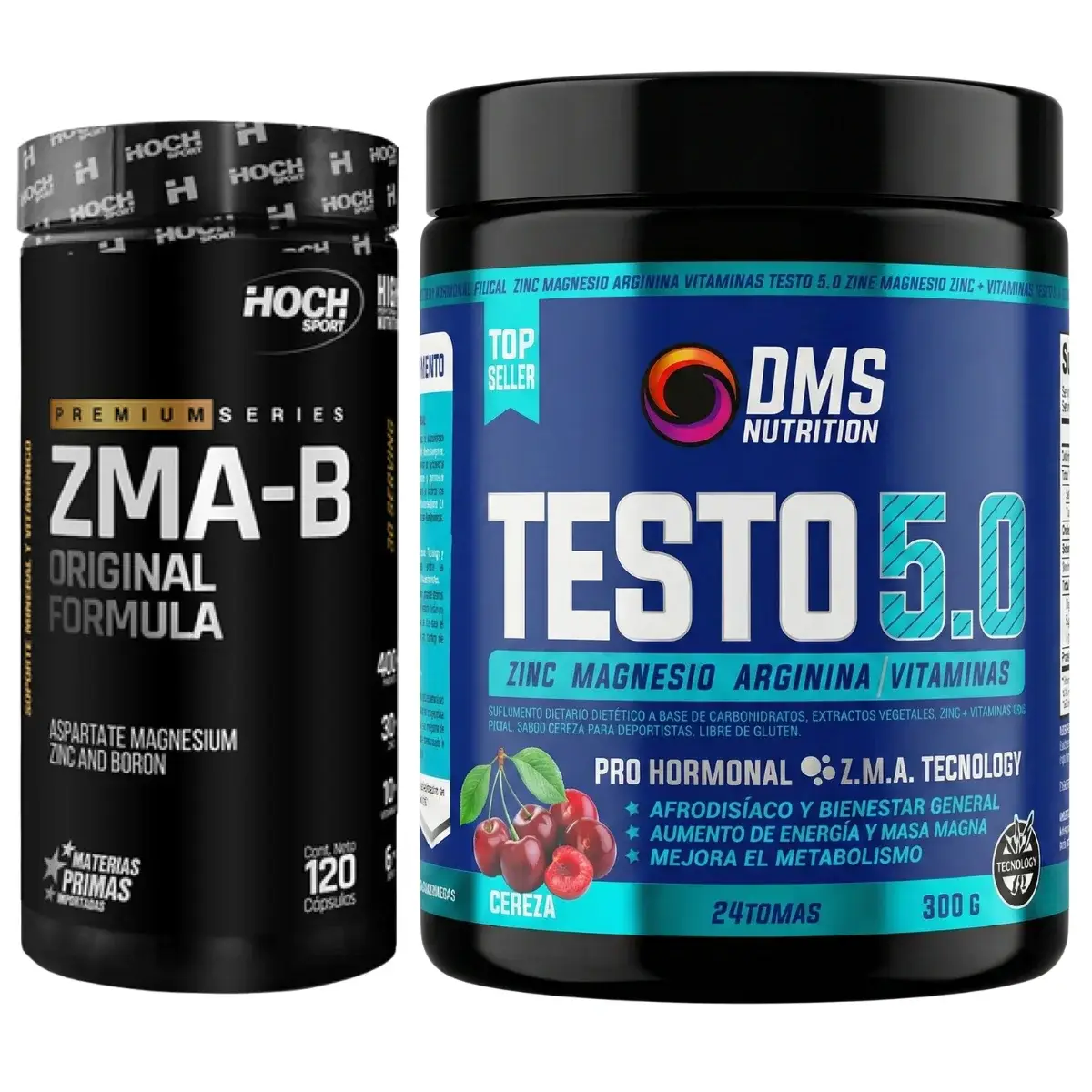 Testo 5.0 DMS Nutrition con Zinc, Magnesio, Boro y Arginina + ZMA-B Hoch Sport