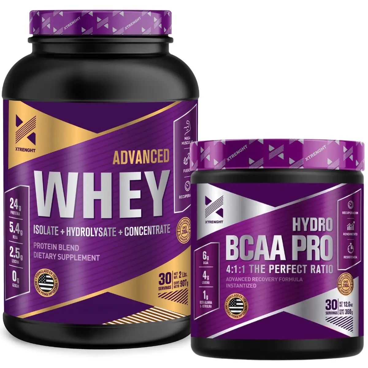 Advanced Whey 2 Lbs de Xtrenght Nutrition + Hydro BCAA
