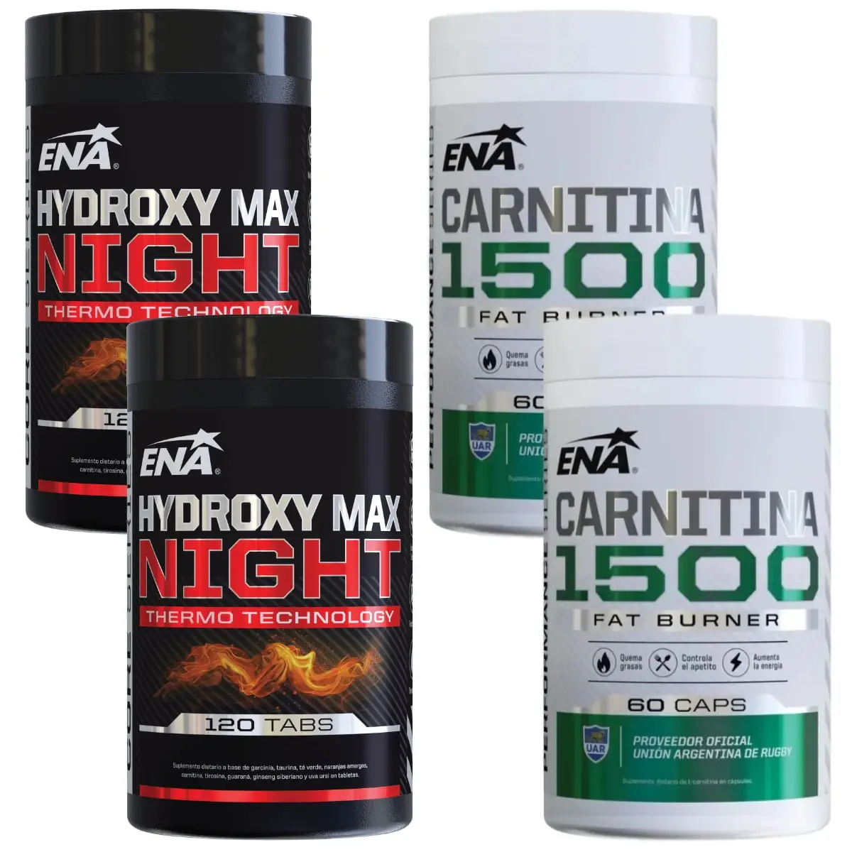 2 Hydroxy Night + 2 Carnitina 1500 Ena Sport (Plan 2 meses)