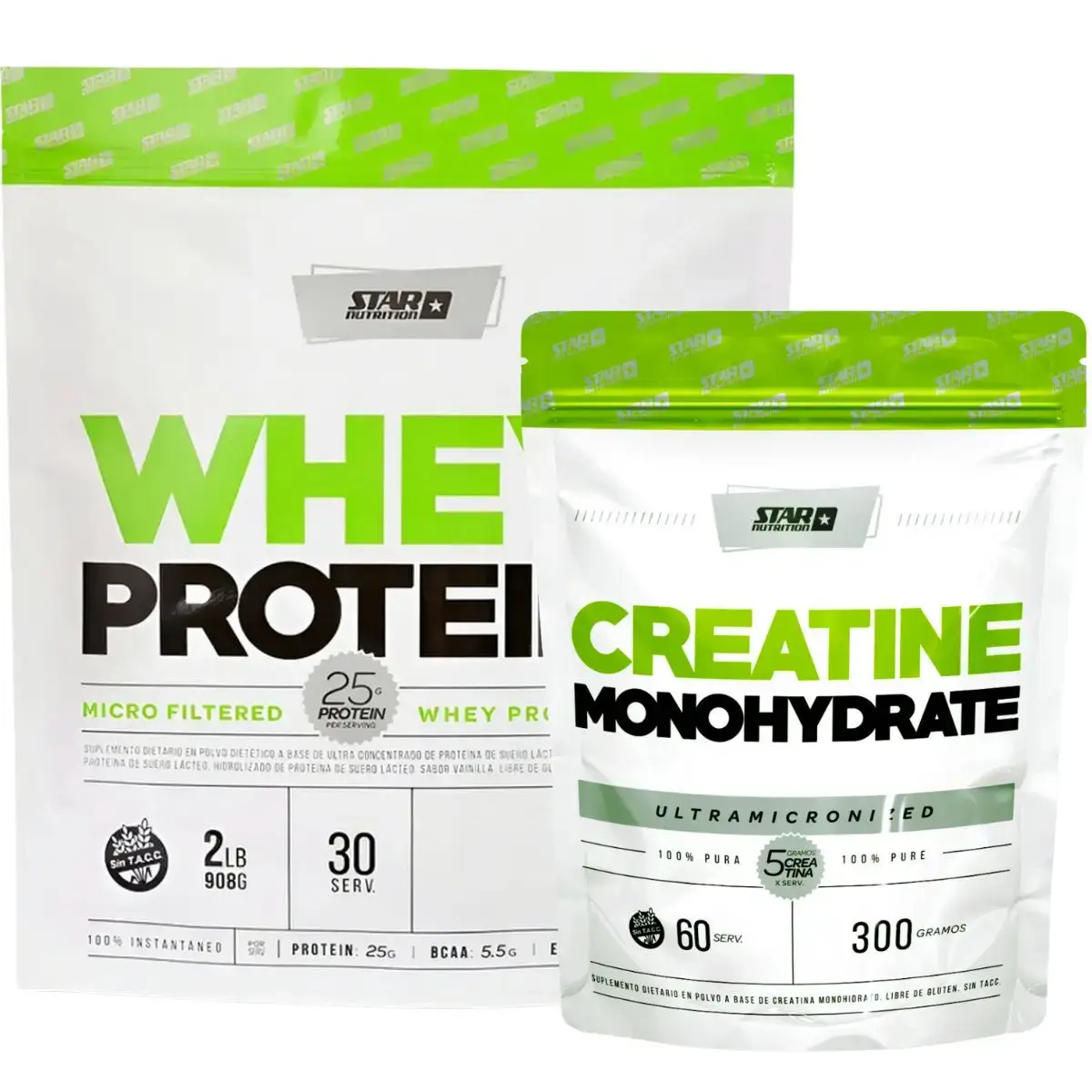 Whey Protein Star Nutrition x 2 lbs + Creatina 300 grs Star Nutrition - Star Nutrition