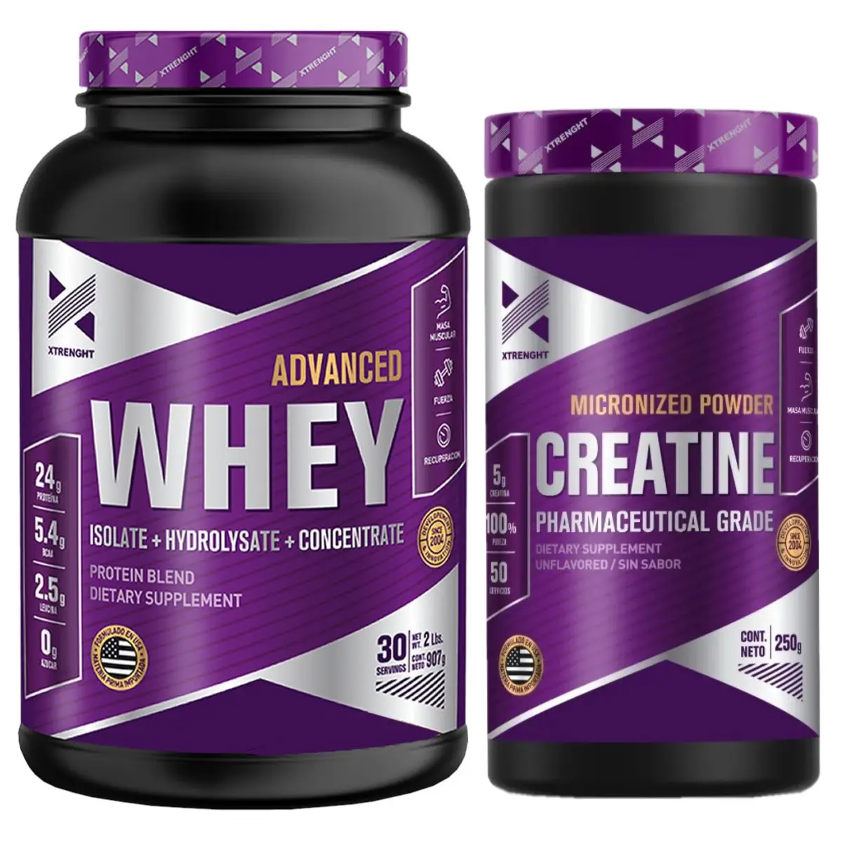 Advanced Whey 2 lbs Xtrenght + Creatina 250 grs Xtrenght