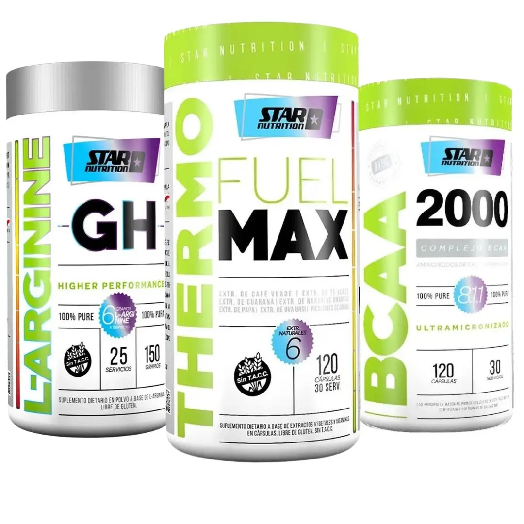 Thermo Fuel + Bcaa 2000 + Arginina GH de Star Nutrition - Star Nutrition