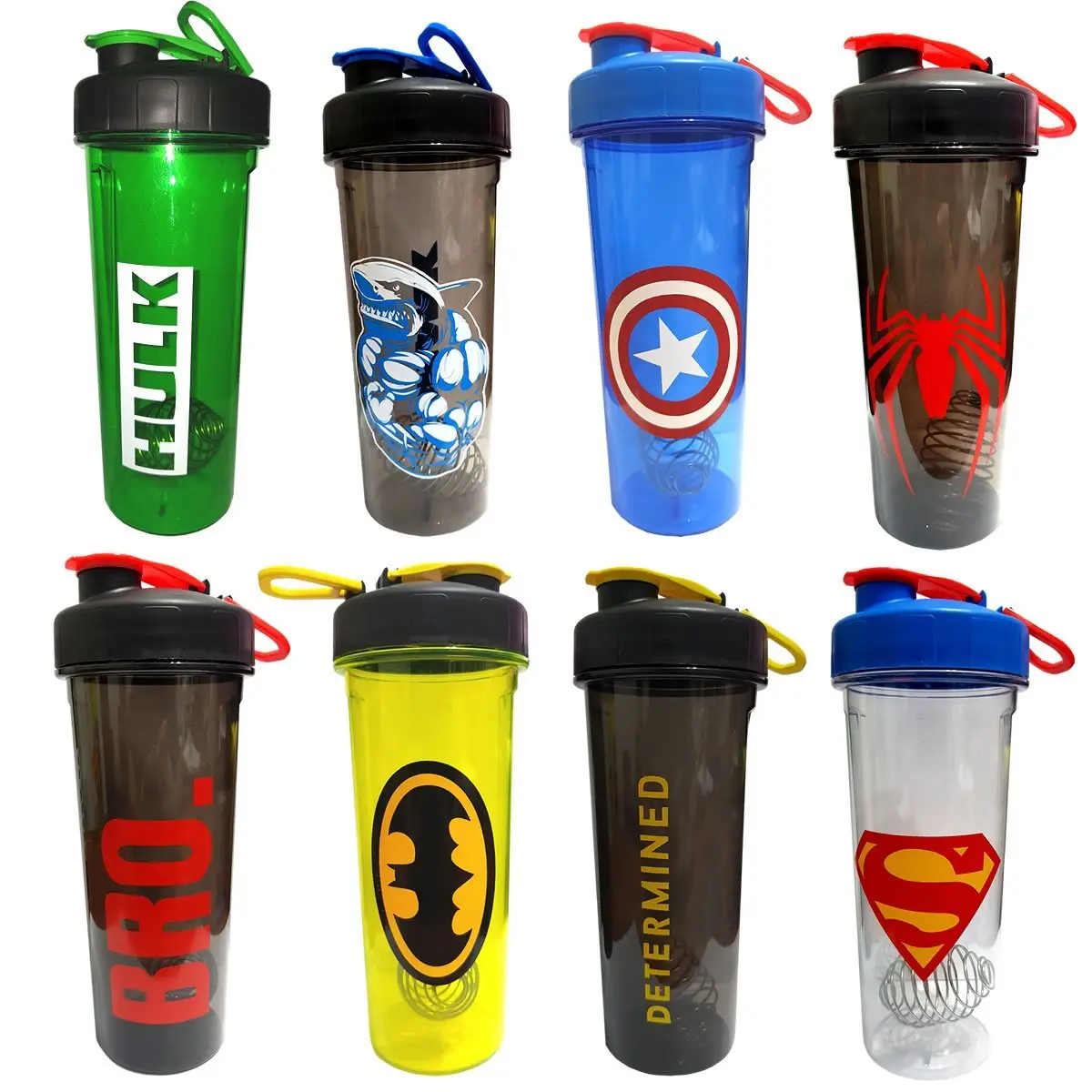 8 Vasos Mezcladores / Shaker BPA FREE 500 ml (Varios Motivos) - Shark Design