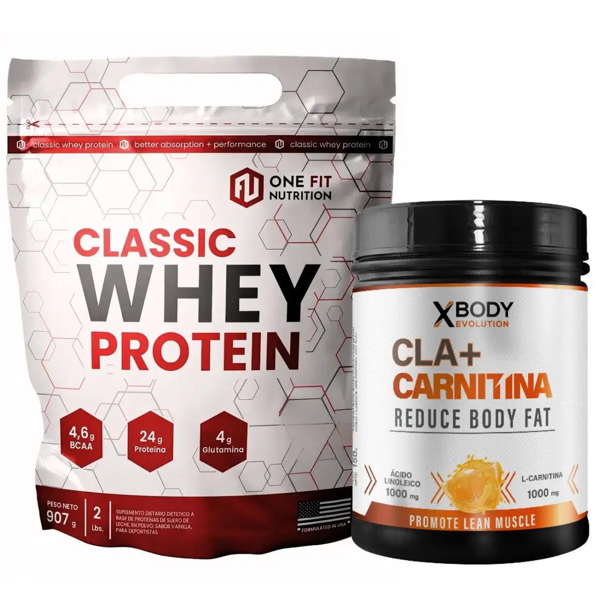 Classic Whey ONE FIT + CLA y Carnitina XBODY