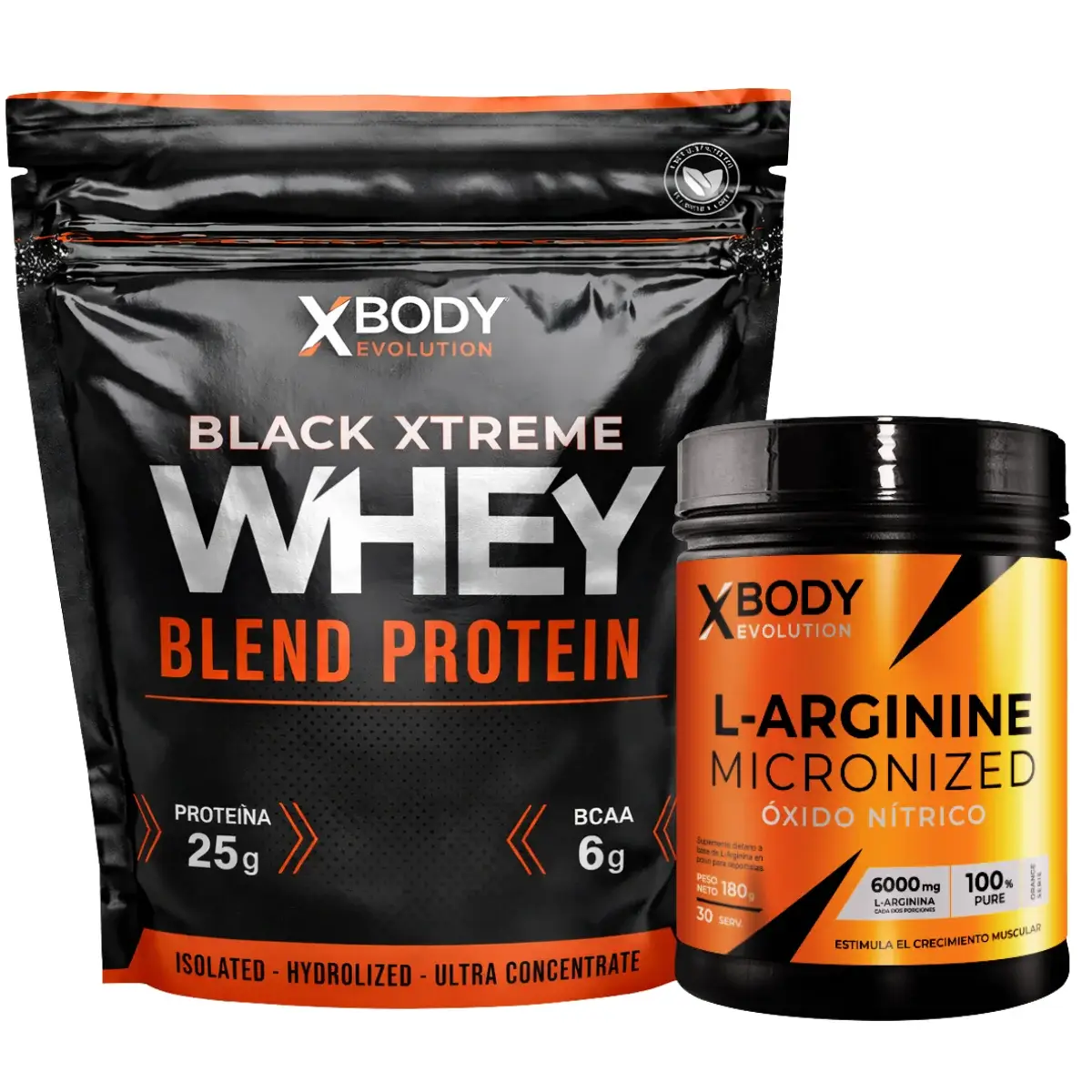 Whey Blend 2 lbs XBODY + Arginina 180 grs XBODY