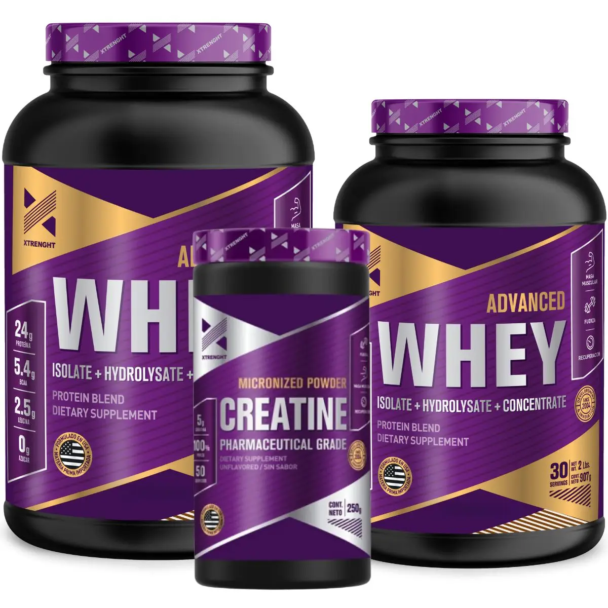 2 Advanced Whey 2 Lbs de Xtrenght Nutrition + Creatina 250 grs