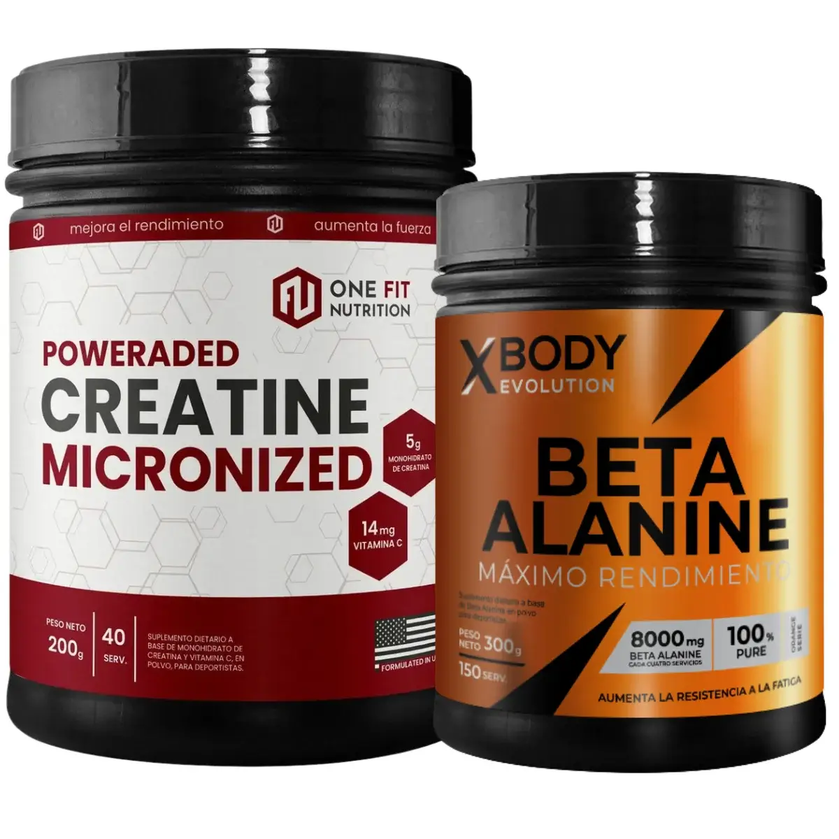 Creatina 200 grs ONE FIT + Beta Alanina 300 grs XBODY
