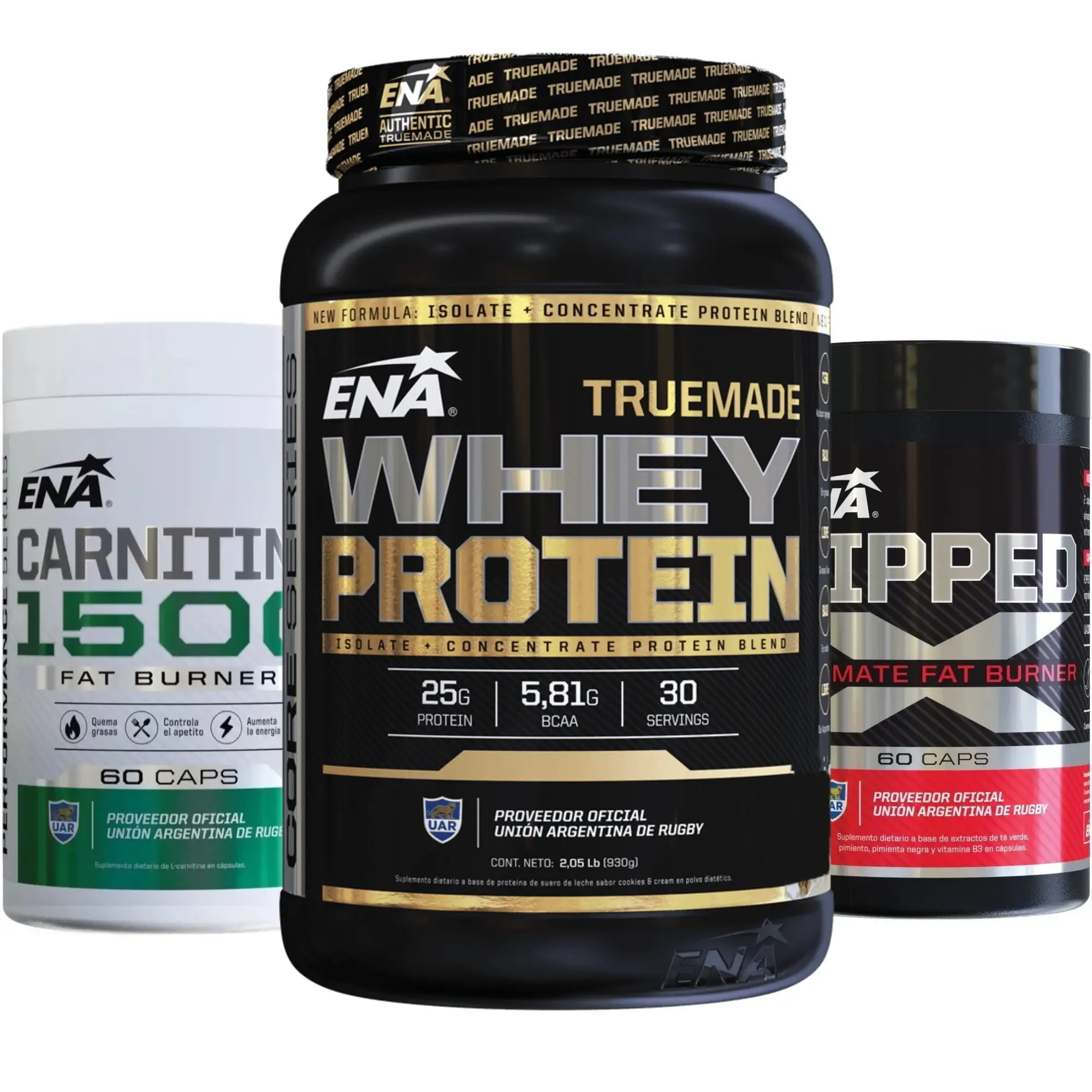 Proteína Truemade 2 lbs + Carnitina 1500 + Ripped X de Ena Sport - Ena Sport