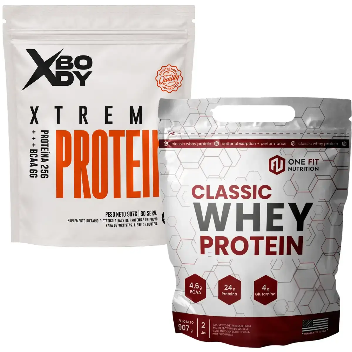 Whey Protein One Fit 2 lbs + Whey Protein XBody 2 lbs - Combos