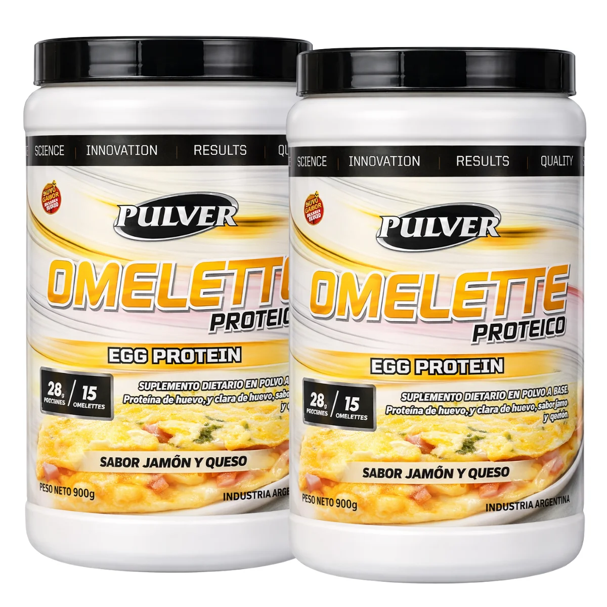 Omelette 500 grs de Pulver (Jamón y Queso) PACK X 2