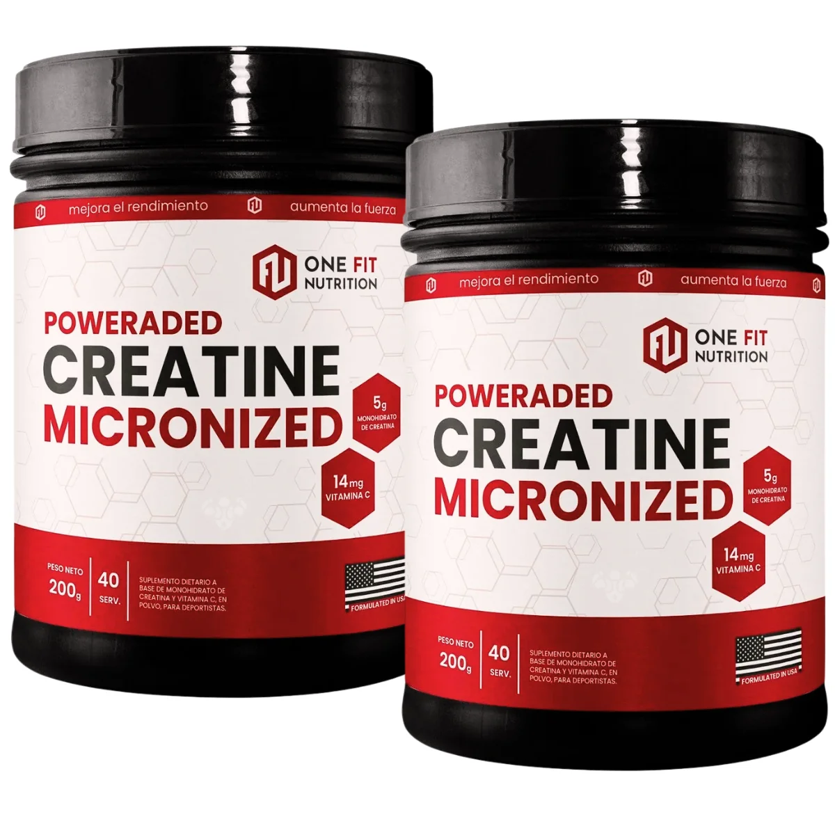 Creatina 200 grs One Fit Monohidrato Micronizada PACK X 2