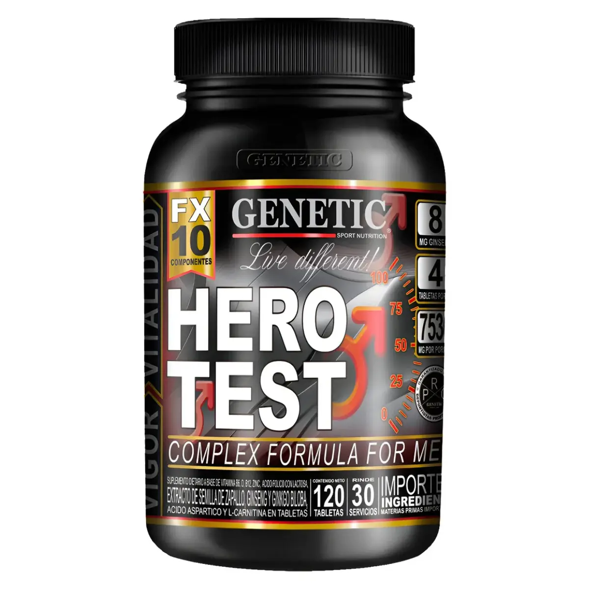 Hero Test x120 tabs de Genetic