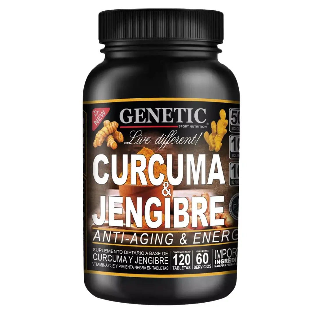 Curcuma y Genjibre de Genetic x120 tabs