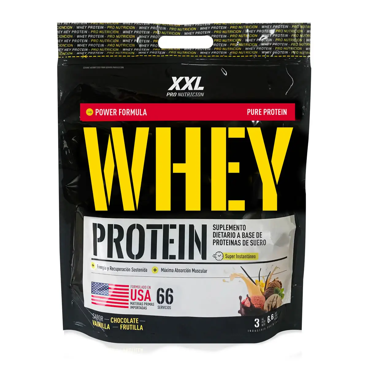Whey Protein 3 Kg de Xxl Pro Nutricion - Bolsa
